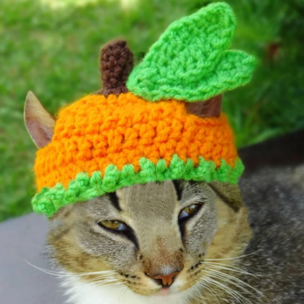 Массажная расческа котенка собака Санта Регулируемый головной убор Вязаная Шерстяная Рождественская шляпа для животных праздничные