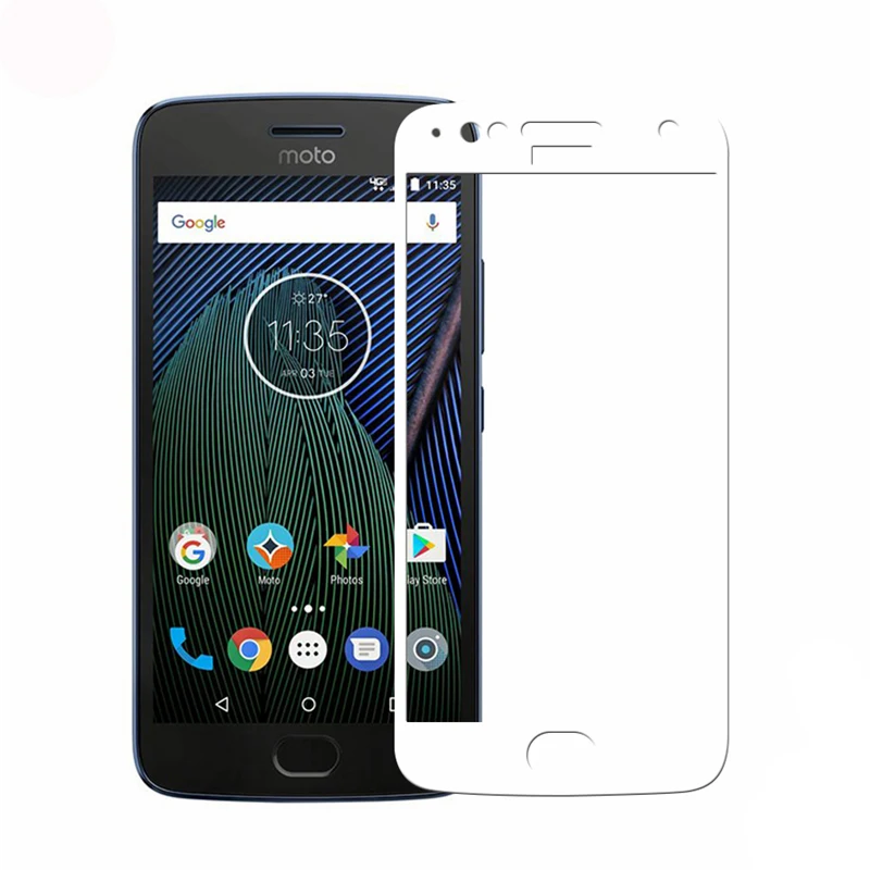 3D закаленное стекло для Motorola Moto G5S Полное покрытие экрана Взрывозащищенная