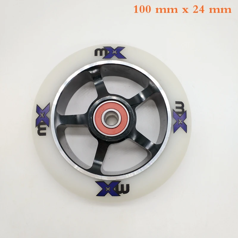 free-shipping-speed-wheel-aggressive-skate-wheel-al-hub-100-mm-85-a-black-4-pieces-lot