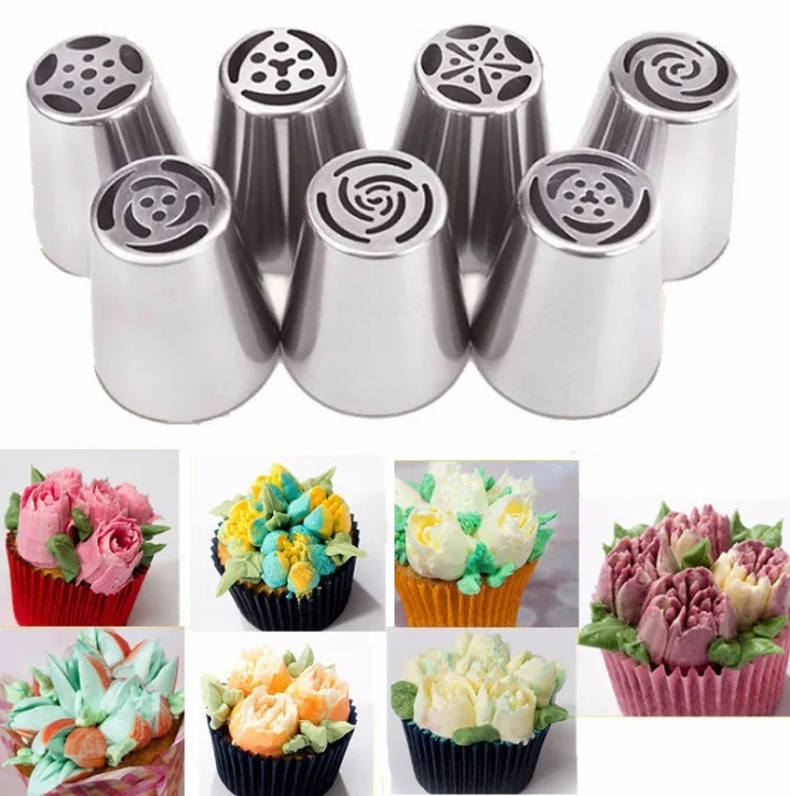 CJJJCFCJ00069 Cake mould 7Pcs Russian Piping Set Drop shipping | Игрушки и хобби