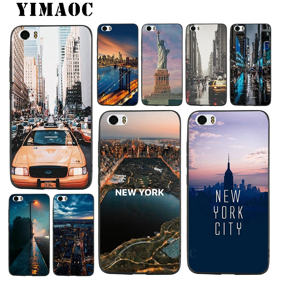 YIMAOC New York City Soft Silicone Case for Xiaomi Redmi 6 Note 4X 4A 5A 5 Plus MiA1 A2 Pro Lite Mi 8 A1 |