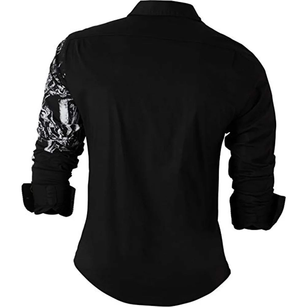 Sportrendy мужские Рубашки повседневные Модные с длинным рукавом приталенные