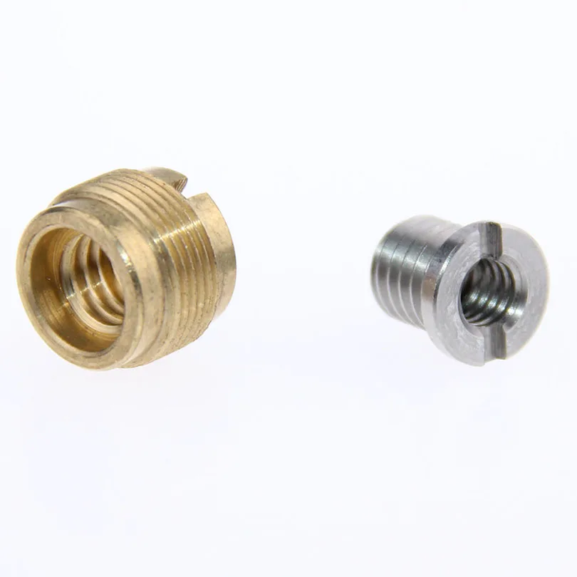 Brass Microfono Adapter 38 Female to 58 Male + 14 to 38 Tripod Screw Stainless Steel Mic Stand Holder Adaptor C0947 (2)