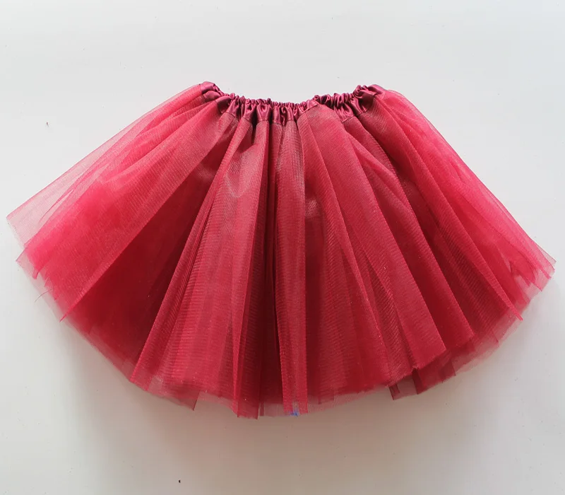 Лидер продаж, детская одежда для детей, новейший профессиональный светодиодный фонарь, юбка-пачка для девочек - Цвет: 6-Dark red