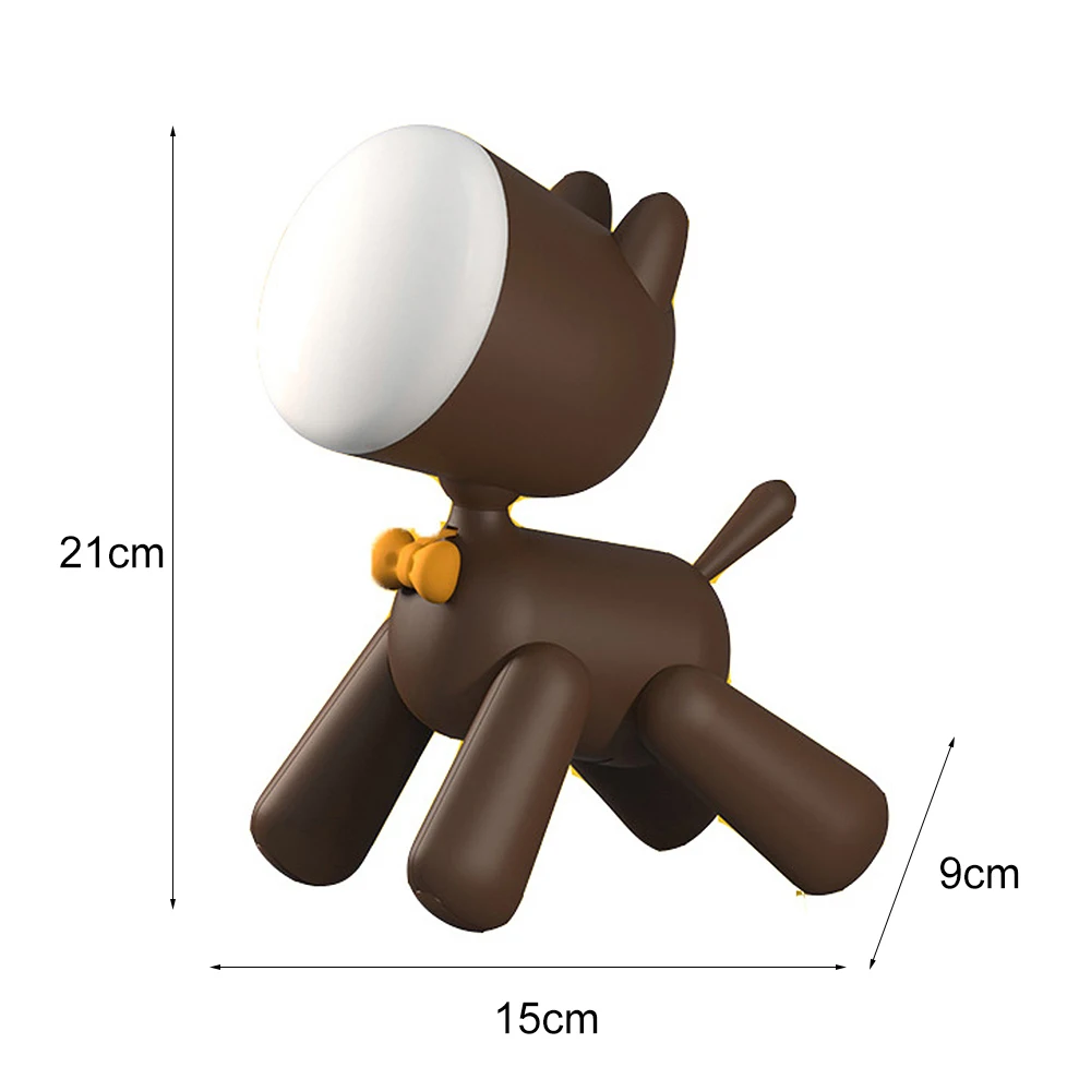 Animal dos Desenhos Animados do Cão Crianças do Presente do Bebê de Cabeceira Usb para as Crianças Forma Night Light Silicone Pode Ser Escurecido Lâmpada Recarregável Quarto Led 2 Cheap Luzes noturnas
