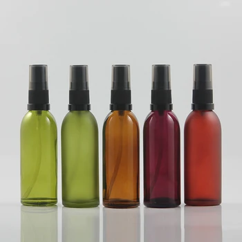 

Colorful glass body spray packaging 60ml , Black cap with plastic lids designer spray bottle for cosmetic packaging