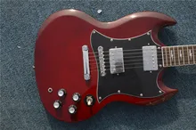 Klassische Modell Besten Service SG Gitarre Rote Farbe Angus Jungen Stil AC/DC Inlaids & Lefty SG Verfügbaren Elektrischen gitarre