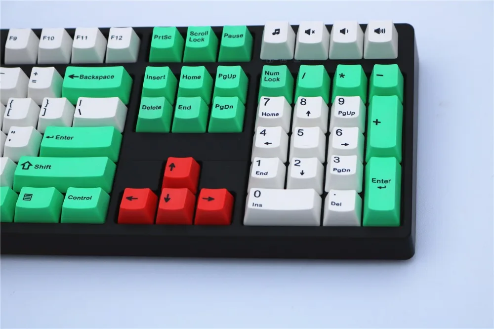 Красочные механические клавиатуры keycap OEM профиль PBT краситель-сублимированный 87/108 ключ красный/белый MX Переключатель ANSI раскладка только брелки