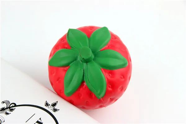 Big Jumbo Juicy Squishy Strawberry Fake Artificial Food Fruit Memory Foam Venting toys - 15