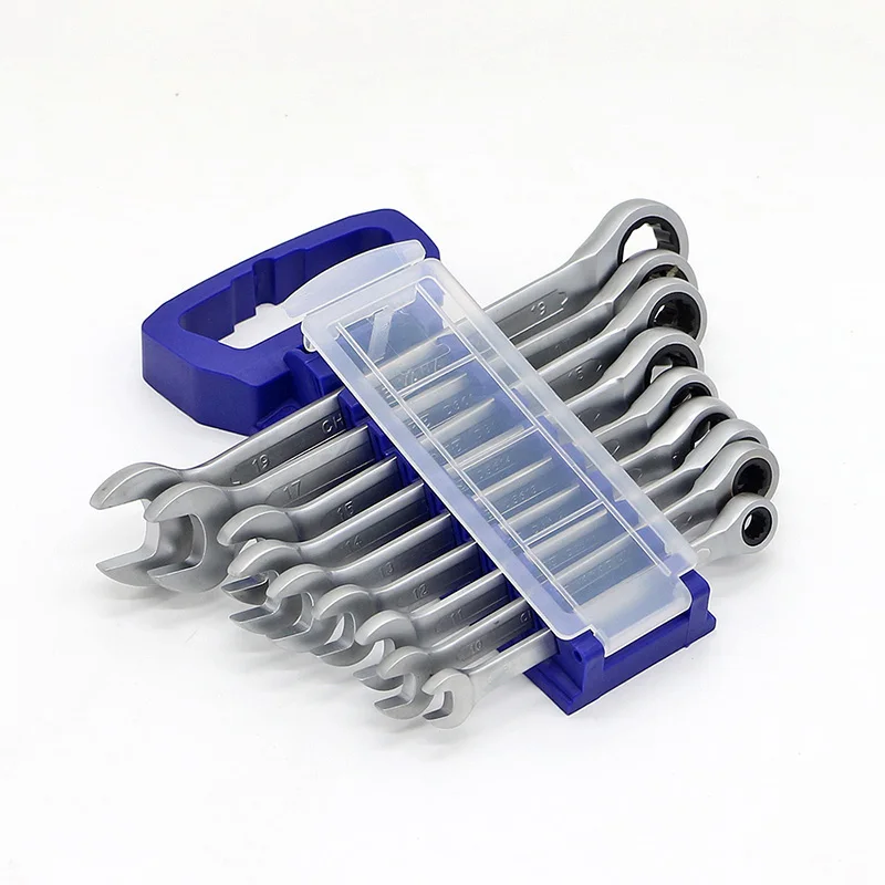 

YOFE 9PC Ratchet Handle Wrench Tool Set Chromium vanadium steel Spanner Multitool Car Repair Of tools