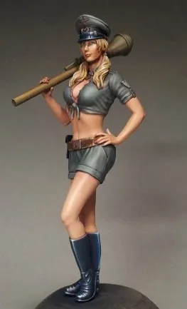 

1/35 scale German sexy Unteroffizier Girl WWII Resin Model Kit figure Free Shipping