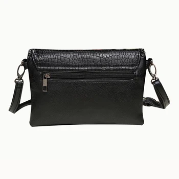 

FGGS New Fashion Small Bag Women Messenger Bags Soft PU Leather Crossbody Bag For Women Clutches Woman purses Black small