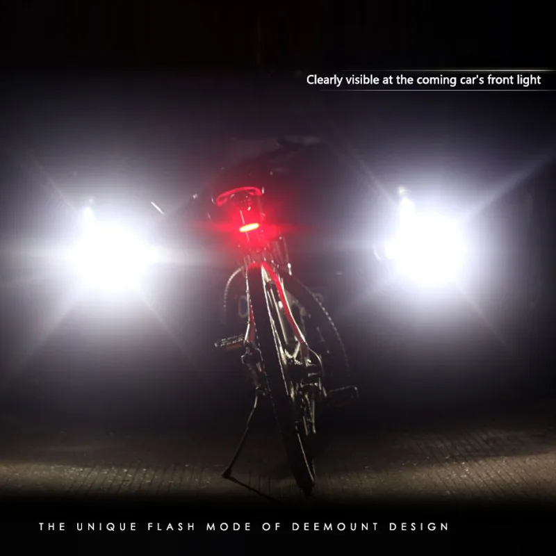

Bicycle 100lm Rechargeable LED USB Mountain Bike Tail Light Taillight Safety Warning Rear Light Bicycle Lamp