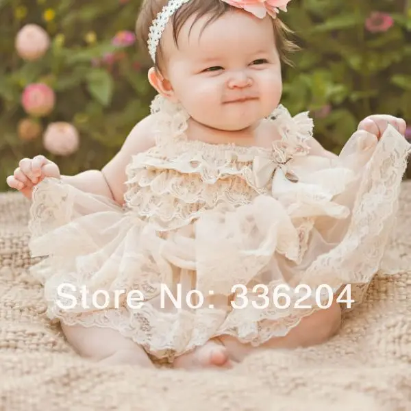 

DELUXE Ivory lace dress- girls ivory flower girl dress - pictures, antique lace petti dress