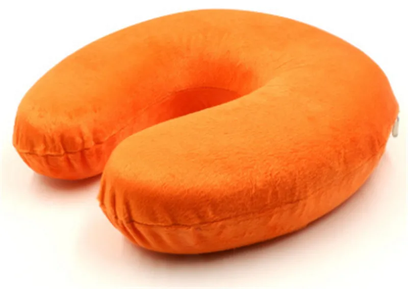 orange Шейная подушка для путешествий здоровье и гигиена подголовник для тела офис полёт автомобиль путешествия u-образный медленный отскок пены памяти подушка - Цвет: orange