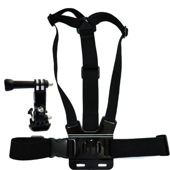 mount adapter camera tripod + chest strap elastic body adjustable shoulder strap for GoPro HD