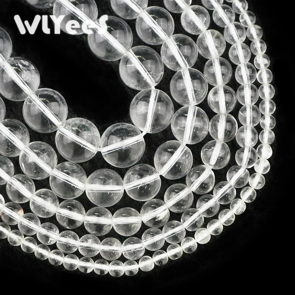 WLYeeS заводская цена натуральные белые хрустальные бусины 4 12 мм круглые