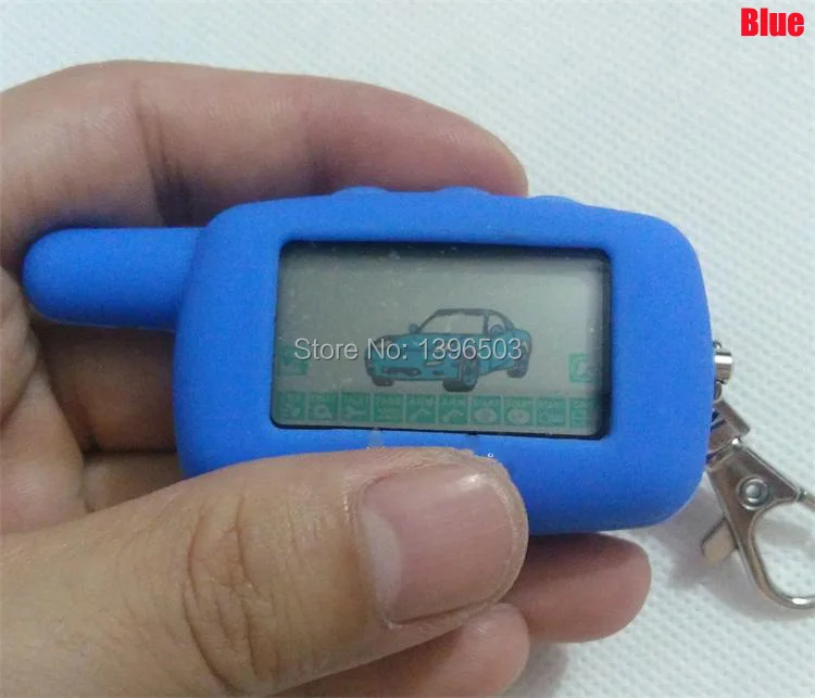 

2-way A9 LCD Remote Controller Key Fob + Silicone Case for Russian Version Two Way Car Alarm System Starline A9