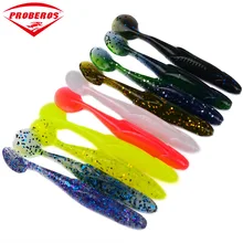 10Pcs/lot T Tail Worm Soft Bait Fishing Lure 95mm/6g Silicone Spiral Worm Lure Jigg Head Fly Artificial Shad Grub Plastic Bait silicone plastic fishing bait hook w tail black fluorescent green