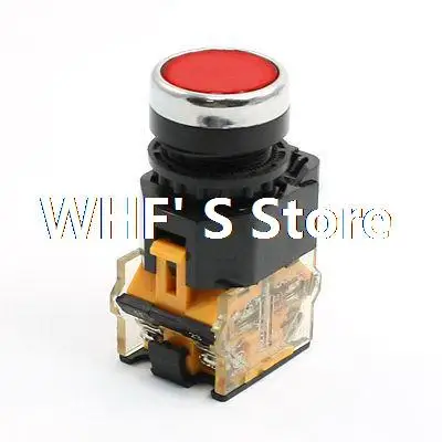 

380VAC 4A AC 220V 5.5A 1NO 1NC DPST Latching Red Push Button Switch
