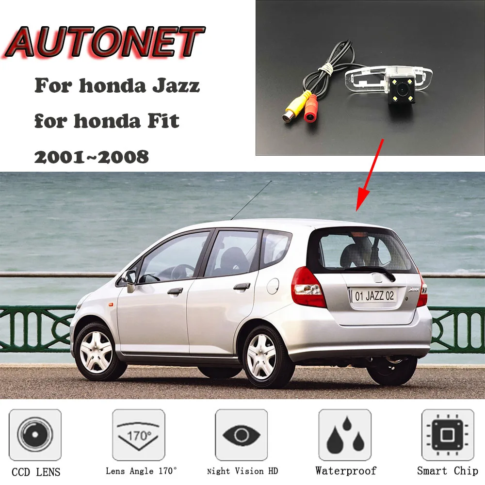 Камера заднего вида с ночным видением для honda Jazz 2001 2008 CCD|Камера авто| |
