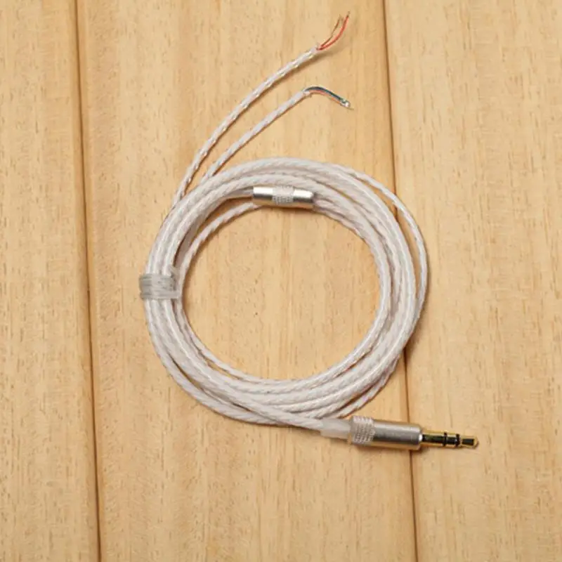Наушники, наушники, ремонт кабеля, обслуживание провода для самостоятельного ремонта 1,2 м, 3,5 мм звуковая кабельная гарнитура, провод без микрофона#21 - Цвет: White