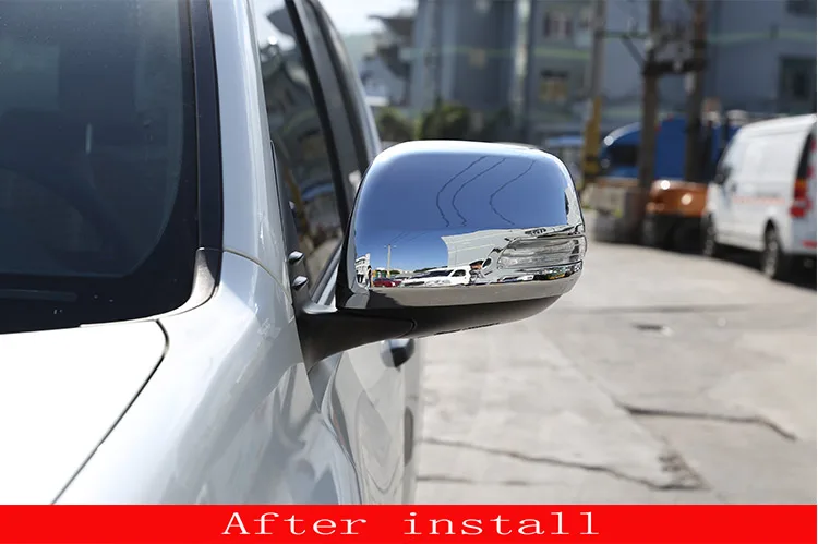 

For Toyota Land Cruiser Prado FJ150 150 2010-2018 ABS Chrome Car Side Rearview Mirror Cap Cover Trim Auto Accessories