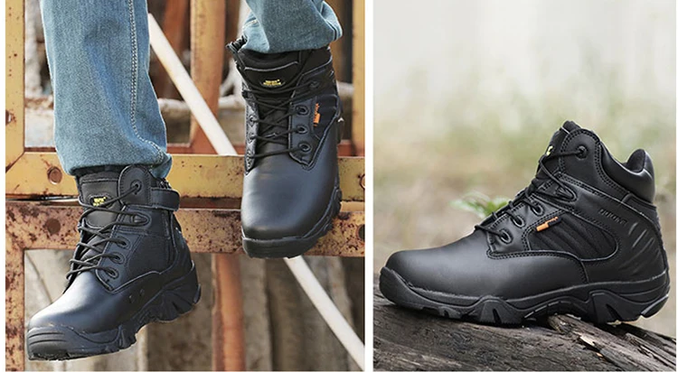 Водонепроницаемые мужские военные ботинки, тактические тренировочные ботинки, дышащие мужские спортивные походные ботинки, армейские черные охотничьи ботинки