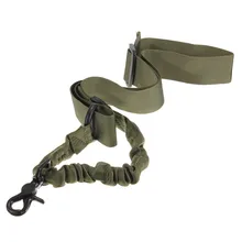 Durable Nylon Multi-function Adjustable Tactical single point Bungee Rifle Gun Airsoft Sling hunting gun Strap Army Green