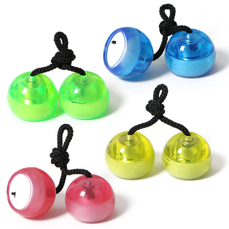 1pc 2 Balls Funny Fingers Decompression Toys for Kids Yoyo Led Lights Colorful Fingers Ball Birthday Halloween Christmas Gifts