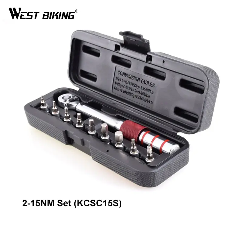 WEST BIKING Bike Torque Wrench 1/4'' 2 14NM Bicycle Repair Tools