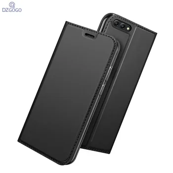 

DZGOGO For HW honor 10 lite Case PU Leather Flip Phone Case Cover For HW honor V10 V20 Wallet Card Cover Business style
