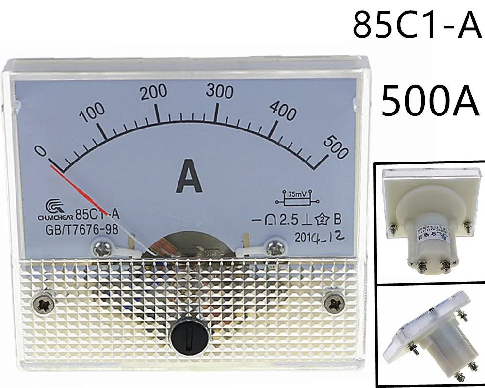 

DC Analog Meter Panel 500A AMP Current Ammeters 85C1 0-400A Gauge