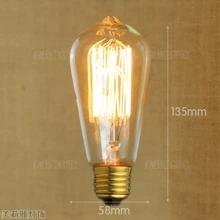 2 шт. 40 Вт St64 Эдисон лампы Bombillas старинная лампочка Edison лампа ретро подвес E27 St64 St58 A19 T45 G95 T10