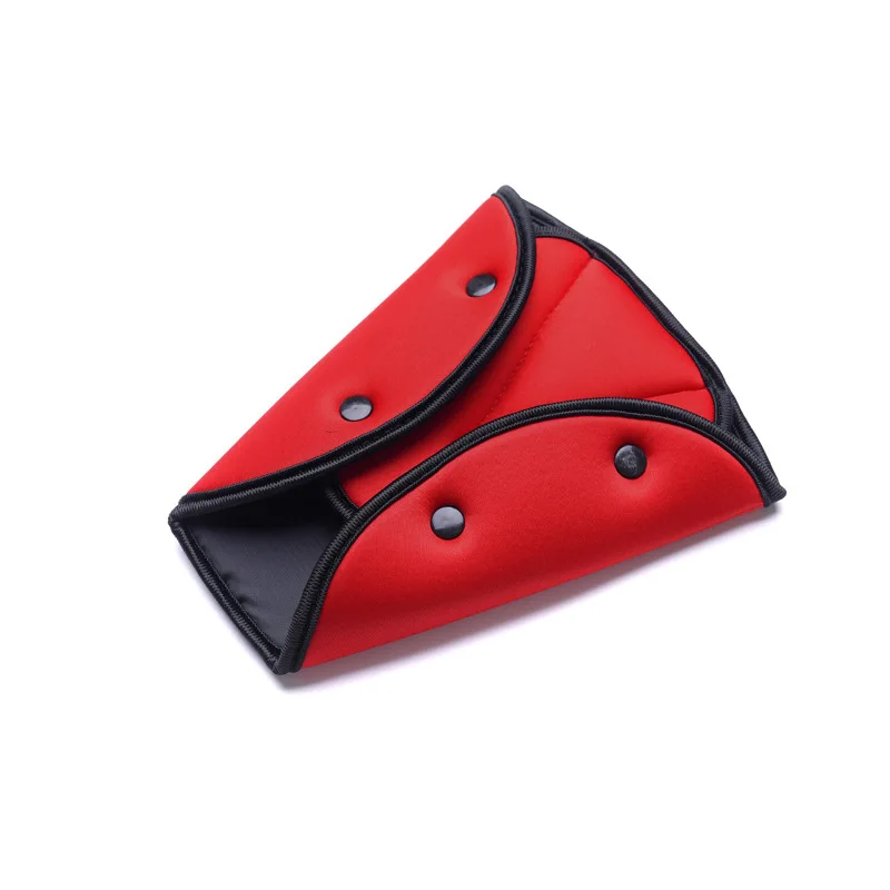 Автомобильный безопасный ремень безопасности крепкий регулятор автомобильный регулировка ремня безопасности устройство треугольник предохранительный кожух для детей - Название цвета: Красный