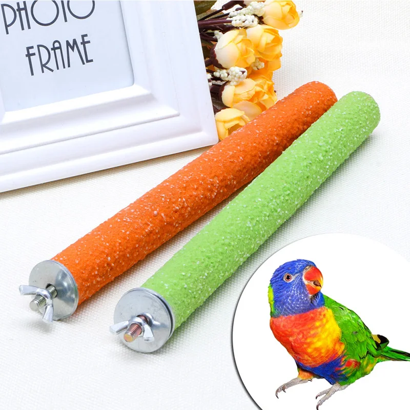 Pet Bird Cage Perches Chew Toy Paw Grinding Clean for Toys Parrot Bites