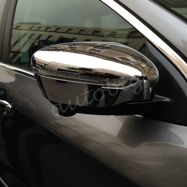 Prix pour Triple Chrome couverture miroir de côté extérieur retour rétroviseur vue arrière garnitures pour 2014 - 2016 Nissan Qashqai J11 Prix pour Triple Chrome couverture miroir de côté extérieur retour rétroviseur vue arrière garnitures pour 2014 - 2016 Nissan Qashqai J11