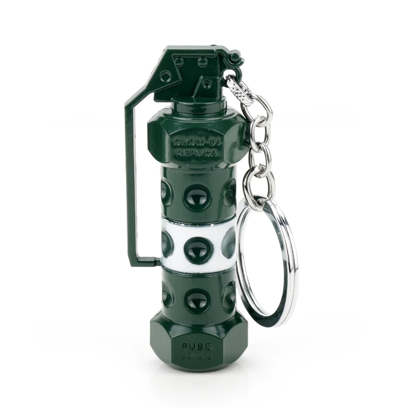 

MQCHUN Game PUBG Stun Grenades bomb Keychain Playerunknown's Battlegrounds Weapon Pendant keychain souvenir for PUBG game lover