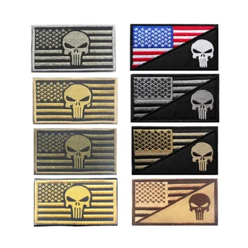 

New Arrived embroidery Embroidery Punisher Embroidered armor tag badge Hunting clothes accessories badge