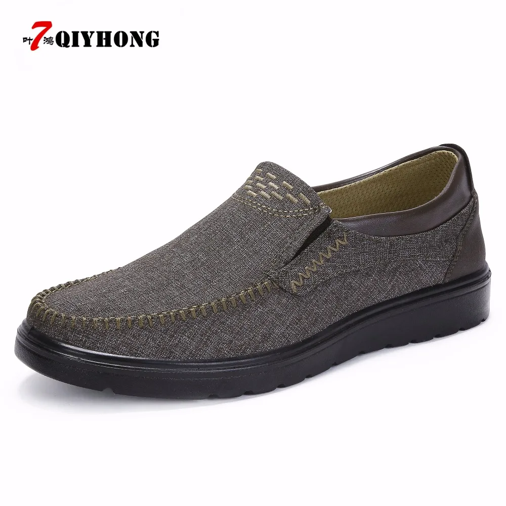 

2018 New Denim Casual Shoes Spring And Autumn Middle-Aged Men'S Shoes Father Slip Soft Bottom Old Men'S Shoes Large size 38-44