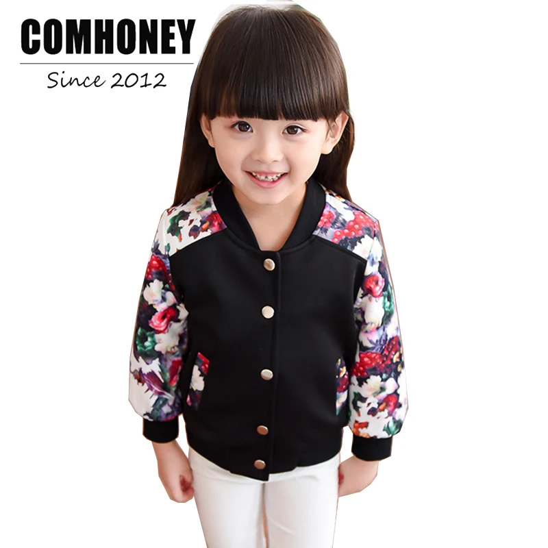 Infant Girls Jacket Spring Autumn Baby Bomber Jacket Kids Sport