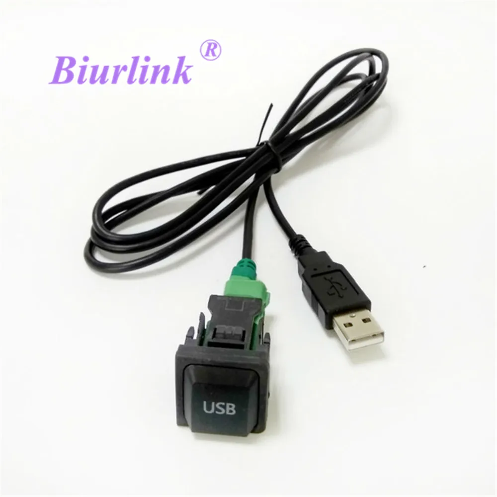 USB Switch Button USB Cable Adapter For VW Volkswagen CD Player Radio