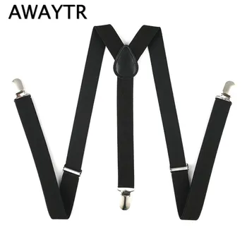 

2019 Braces Men Suspenders for Women Jeans Pants Trouser with Clip-on Braces Elastic Suspenders Black White Clothing Accessories