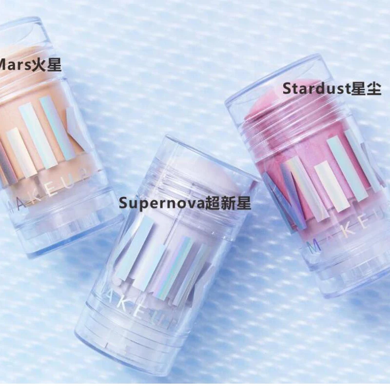 

36pcs/lot New Arrival Supernova Startdust holographic highlighter Stick Luminous Blur Stick Mars 5 Color Can choose DHL Ship