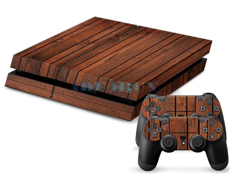Cool Wood Grain Sticker for Playstation 4 PS4 Console Controller