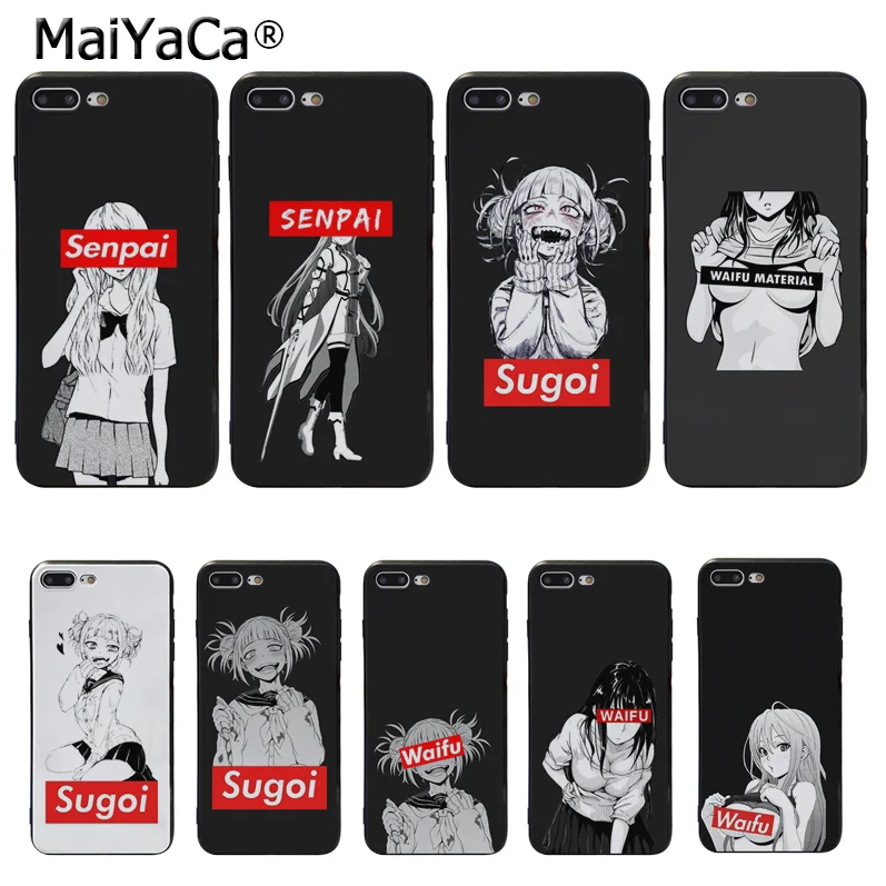 Чехол MaiYaCa Sugoi Senpai Anime Waifu 0 для Apple iPhone 8 7 6 6S Plus X XS MAX 5 5S SE XR | Мобильные телефоны и