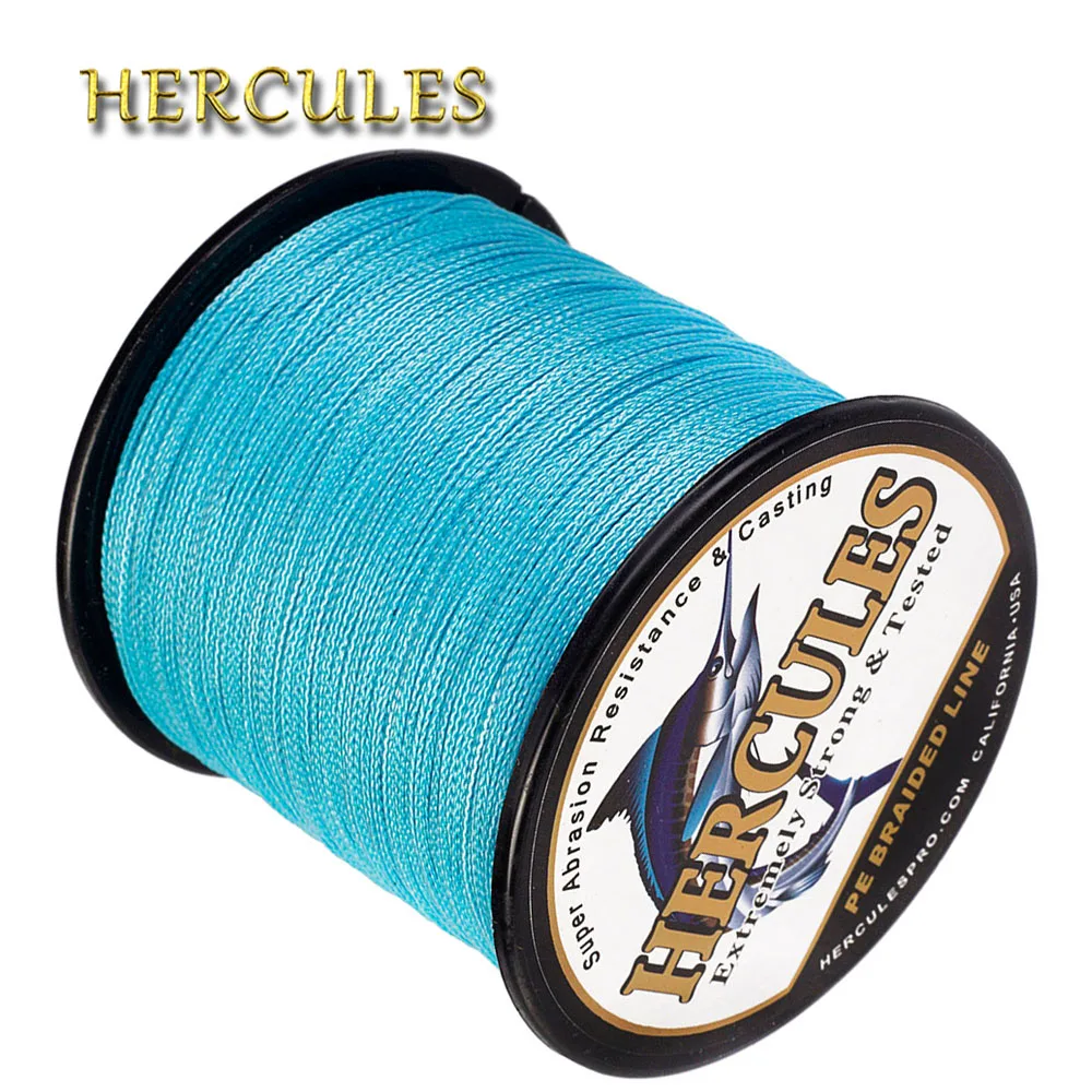 Hercules Fishing Line PE 100M 2000M Blue 4 Strands Braided Fishing Line