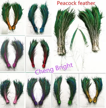 

New! purple 10 pc quality natural peacock feathers, 12-16inches / 30-40cm DIY- wedding, living room, decorated flower vase