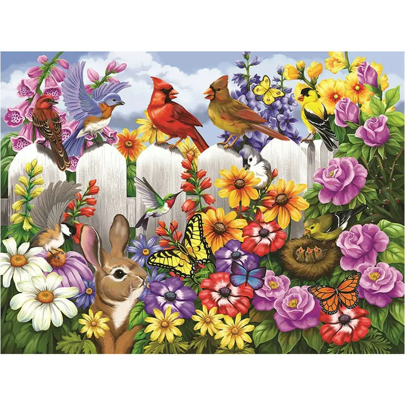 5D FULL Square Diamond Painting Cross Stitch kits Sparrow rabbit image DIY embroidery mosaic Hand jigsaw | Дом и сад