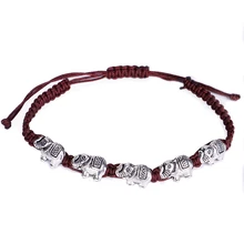 Pipitree винтажный браслет с подвеской в виде слона дружбы вдохновляющие подарки регулируемый браслет Hope женские мужские ювелирные изделия